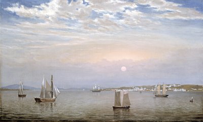 Castine havn og by, 1851 av Fitz Henry Lane