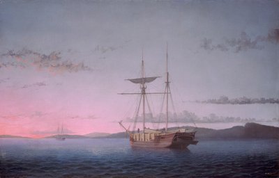 Lumber Schooners at Evening on Penobscot Bay av Fitz Henry Lane