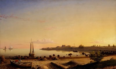 Stage Fort over Gloucester Harbor, 1862. av Fitz Hugh Lane