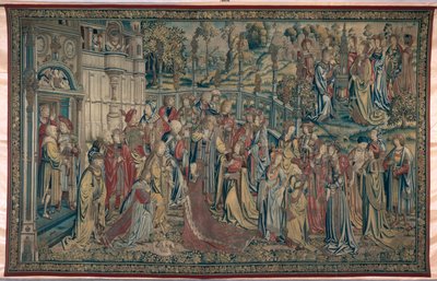 Bathsheba beordret til palasset, Davids og Batsebas billedvev, ca. 1510-15 av Flemish School