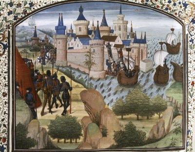 KORSTOGENE: Konstantinopel beleiret av korsfarerne av Flemish School