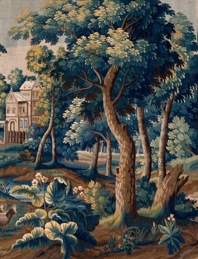 flamsk billedvev. Slutten av 1600-tallet. Eiendommen til kirken Sint-Walburgakerk Oudenaarde (Dekenij van de Sint-Walburga). av Flemish School