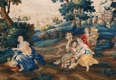flamsk billedvev. Slutten av 1600-tallet. Eiendommen til kirken Sint-Walburgakerk Oudenaarde (Dekenij van de Sint-Walburga). av Flemish School
