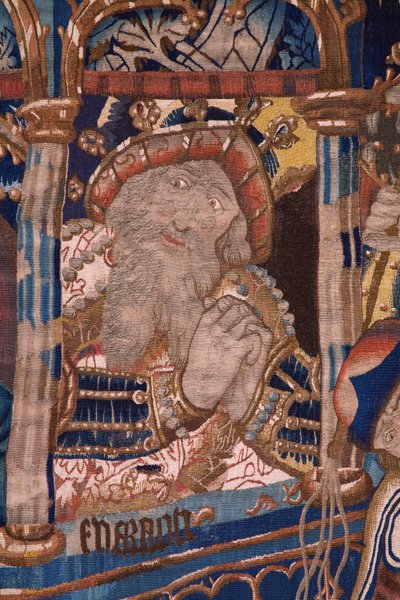 flamsk billedvev. Passerer Rødehavet (Paso del Mar Rojo). Ca 1490. Detalj. av Flemish School