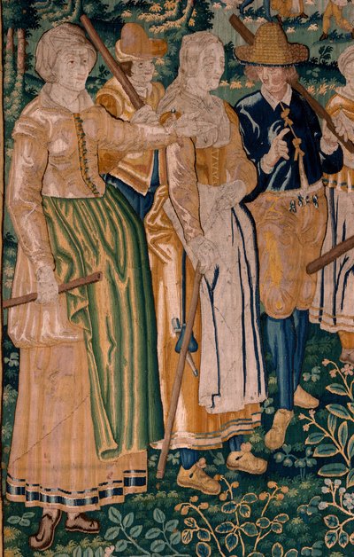 flamsk billedvev. Gåseleken. Studio i Oudenaarde. 341x395 cm. Inv (83058)-7 / 0008. 1600-tallet. av Flemish School