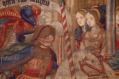 flamsk billedvev. Tidens triumf (De triomf van de Tijd, El triunfo del Tiempo). Ull og silke. 347x342 cm. Privat samling. Ca 1504. Detalj. av Flemish School