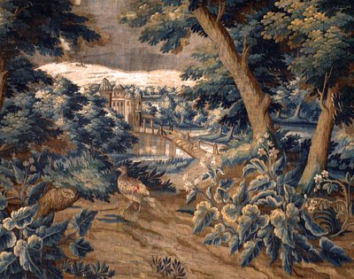 flamsk billedvev. utholde. Slutt på 1600-tallet - begynnelsen av 1700-tallet. Eiendommen til kirken Sint-Walburgakerk Oudenaarde (Dekenij van de Sint-Walburga). Detalj. av Flemish School