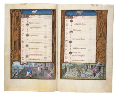Folioer fra Rothschilds timebok, Gent eller Brugge, ca. 1505 av Flemish School