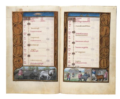 Folioer fra Rothschilds timebok, Gent eller Brugge, ca. 1505 av Flemish School