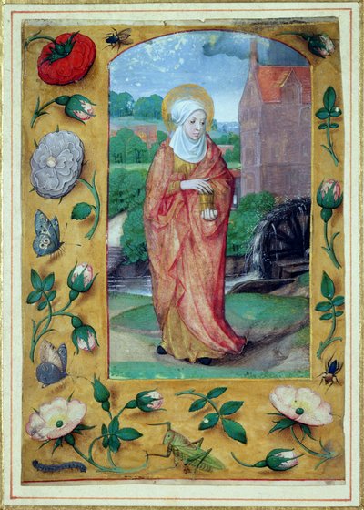 Maria Magdalena, fra en timebok, ca.1500 av Flemish School