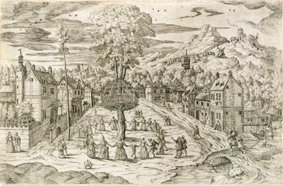 1. mai-seremoni (radering) av Flemish School