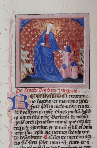 Ms Gen 1111 Page fra Legenda Aurea, Brugge, ca. 1400-10 av Flemish School
