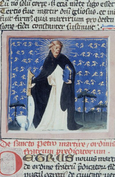 Ms Gen 1111 Page fra Legenda Aurea, Brugge, ca. 1400-10 av Flemish School
