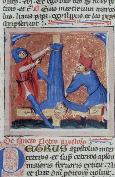 Ms Gen 1111 Page fra Legenda Aurea, Brugge, ca. 1400-10 av Flemish School
