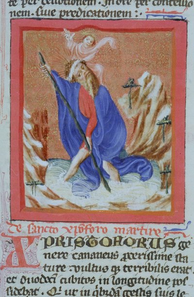 Ms Gen 1111 Page fra Legenda Aurea, Brugge, ca. 1400-10 av Flemish School