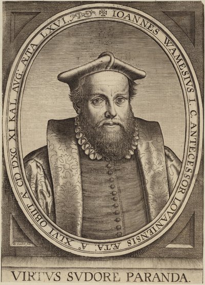 Portrett av Jan Wamesius av Flemish School