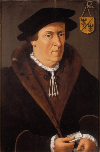 Portrett av Jan de Fevere, ca. 1540-59 (olje på panel) av Flemish School
