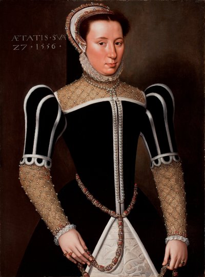 Portrett av en kvinne, 1556 av Flemish School