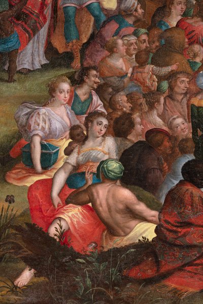 Johannes forkynnelse i ørkenen av Flemish School
