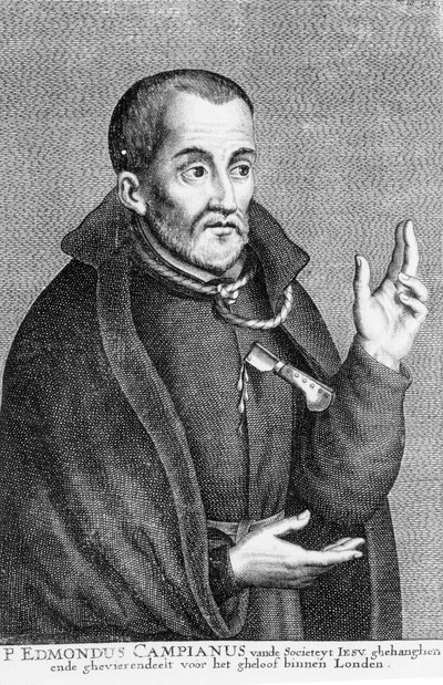 Saint Edmund Campion, fra et trykk laget av Jacques Neeffs av Flemish School