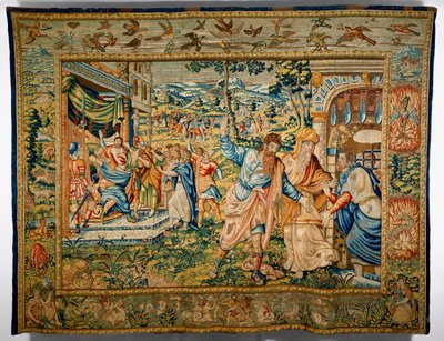 St. Paulus med Barnabas utvist fra stedet for sin forkynnelse (tekstil) av Flemish School