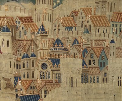 Tapet som viser erobringene av kong Alfonso V av Portugal av Flemish School