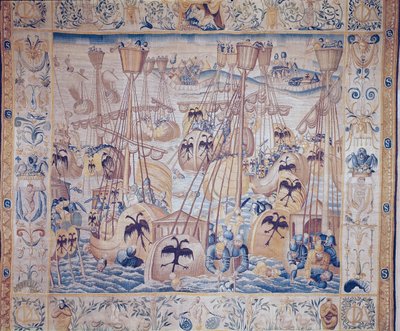 Slaget ved Tunis eller Lepanto av Flemish School