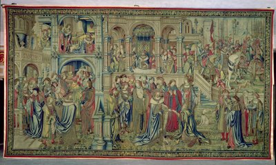 The Death of the Child and the King er lovet seier, Tapestry of David and Bathsheba, ca. 1510-15 av Flemish School