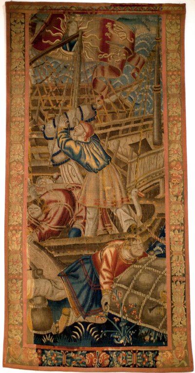 Portugiserne i India - flamsk billedvev av Tournai fra første kvartal av 1500-tallet - Musee de la Marine de Lisbon (Portugal) av Flemish School