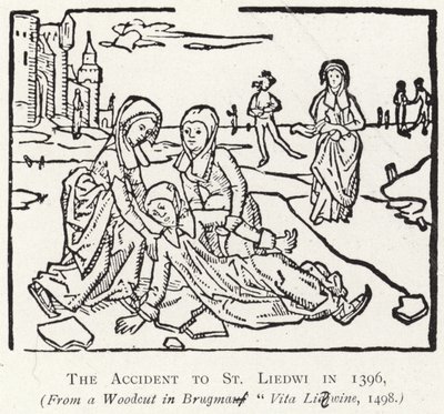 Ulykken til St Liedwi i 1396 av Flemish School