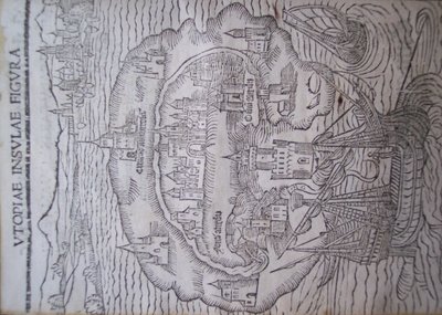 Tittelside til Utopia, av Thomas More, Leuven 1516 av Flemish School