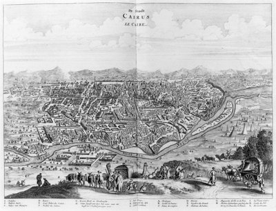 Utsikt over Kairo fra Nilens vestbredd, fra Description de l