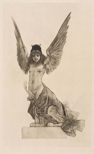 Kvinnelig sfinks eller parallell av Félicien Rops