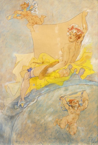 Plakat for en utstilling; Plakat for en utstilling, 1896 av Félicien Rops