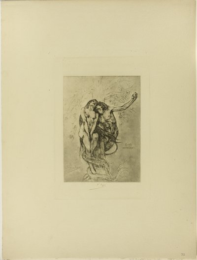 Fristelsen eller eplet av Félicien Rops