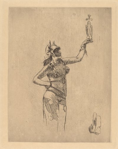 Falconer La fauconniere. av Félicien Rops
