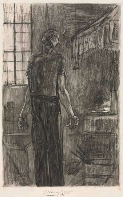 Den hengte mannen i smia, ca. 1880. av Félicien Rops