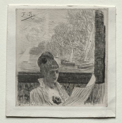 Ung kvinne av Félicien Rops