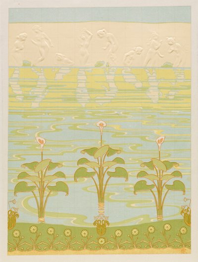 Dekorasjon i emaljerte fliser for bad, 1898. av Félix Albert Anthyme Aubert