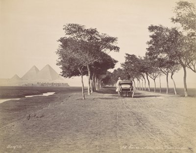Kairo. Alley of Pyramids, ca. 1870. av Félix Bonfils