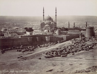 Kairo nær Mokkatam, 1870-tallet. av Félix Bonfils