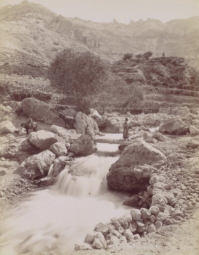 Cours du Kadisha, Monte Lisboa, 1860-80-tallet, trykt ca. 1870. av Félix Bonfils