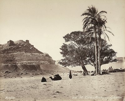 Ørkenområde i utkanten av Kairo, Egypt av Félix Bonfils