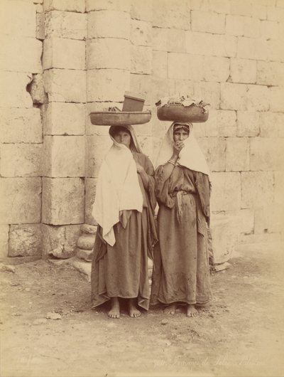 Kvinner fra Siloam, Palestina av Félix Bonfils