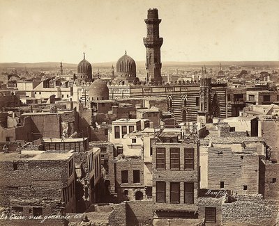 Panoramautsikt over Kairo, Egypt av Félix Bonfils