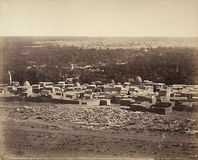 Panoramautsikt over Damaskus, Syria, fra Salahie av Félix Bonfils