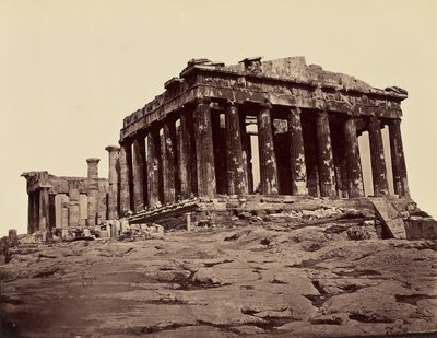 Parthenon, pris des propylées - Athen. [Fra nordvest] av Félix Bonfils