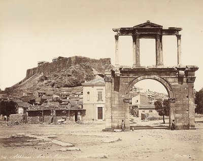 Hadrians bue på Akropolis i Athen av Félix Bonfils