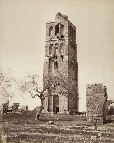 Utsikt over Tower of the Forty Martyrs, i Israel av Félix Bonfils