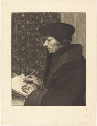 Erasmus av Félix Bracquemond after Hans Holbein the Younger